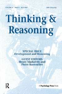 Development and Reasoning : A Special Issue of Thinking and Reasoning (Special Issues of Thinking and Reasoning)