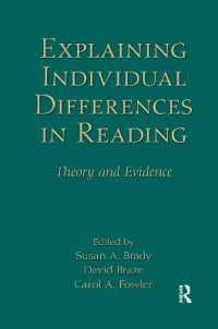 Explaining Individual Differences in Reading : Theory and Evidence (New Directions in Communication Disorders Research)
