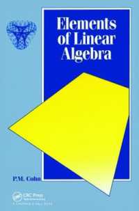 Elements of Linear Algebra (Chapman Hall/crc Mathematics Series)