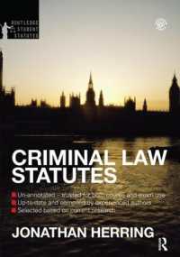 Criminal Law Statutes 2012-2013 (Routledge Student Statutes) （4TH）