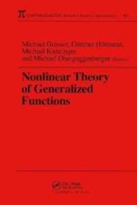 Nonlinear Theory of Generalized Functions (Chapman & Hall/crc Research Notes in Mathematics Series)