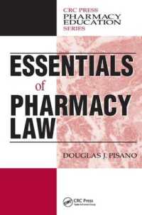Essentials of Pharmacy Law (Pharmacy Education Series)
