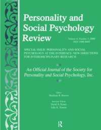 Personality and Social Psychology at the Interface : New Directions for Interdisciplinary Research: a Special Issue of personality and Social Psychology Review