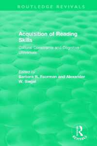 Acquisition of Reading Skills (1986) : Cultural Constraints and Cognitive Universals (Routledge Revivals)