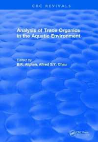 Analysis of Trace Organics in the Aquatic Environment (Crc Press Revivals)