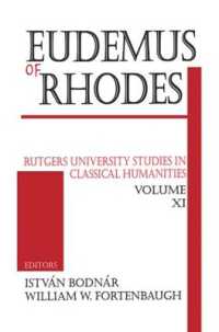 Eudemus of Rhodes (Rutgers University Studies in Classical Humanities)