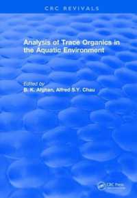 Analysis of Trace Organics in the Aquatic Environment (Crc Press Revivals)