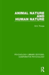 Animal Nature and Human Nature (Psychology Library Editions: Comparative Psychology)