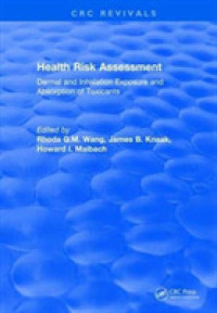 Revival: Health Risk Assessment Dermal and Inhalation Exposure and Absorption of Toxicants (1992) (Crc Press Revivals) -- Paperback / softback