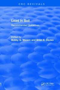 Revival: Lead in Soil (1993) : Recommended Guidelines (Crc Press Revivals)