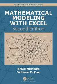 Excelによる数理モデル化（テキスト）<br>Mathematical Modeling with Excel (Textbooks in Mathematics) （2ND）