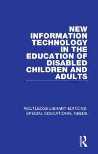 New Information Technology in the Education of Disabled Children and Adults (Routledge Library Editions: Special Educational Needs)