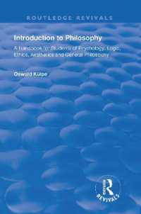 Introduction to Philosophy : A Handbook for Students of Psychology, Logic, Ethics, Aesthetics and General Philosophy (Routledge Revivals)