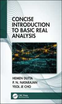 コンサイス実解析入門<br>Concise Introduction to Basic Real Analysis
