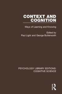 Context and Cognition : Ways of Learning and Knowing (Psychology Library Editions: Cognitive Science)