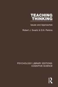 Teaching Thinking : Issues and Approaches (Psychology Library Editions: Cognitive Science)