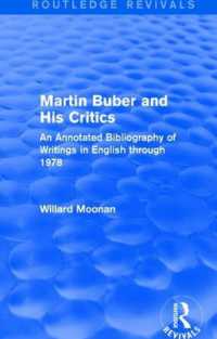 Martin Buber and His Critics (Routledge Revivals) : An Annotated Bibliography of Writings in English through 1978