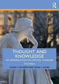 認知心理学で教えるクリティカル・シンキング（第６版）<br>Thought and Knowledge : An Introduction to Critical Thinking （6TH）
