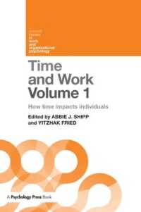 Time and Work, Volume 1 : How time impacts individuals (Current Issues in Work and Organizational Psychology)