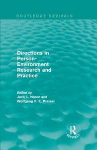 Directions in Person-Environment Research and Practice (Routledge Revivals) (Routledge Revivals)