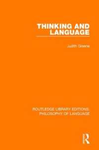 Thinking and Language (Routledge Library Editions: Philosophy of Language)