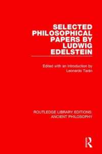 Selected Philosophical Papers by Ludwig Edelstein (Routledge Library Editions: Ancient Philosophy)