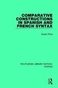Comparative Constructions in Spanish and French Syntax (Routledge Library Editions: Syntax)