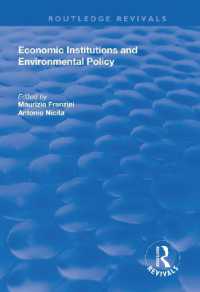 Economic Institutions and Environmental Policy (Routledge Revivals)