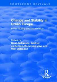 Change and Stability in Urban Europe : Form, Quality and Governance (Routledge Revivals)