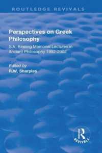 Perspectives on Greek Philosophy : S.V. Keeling Memorial Lectures in Ancient Philosophy 1992-2002 (Routledge Revivals)