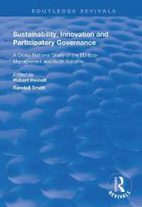 Sustainability, Innovation and Participatory Governance : A Cross-National Study of the EU Eco-Management and Audit Scheme (Routledge Revivals)