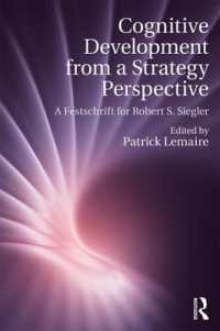 Cognitive Development from a Strategy Perspective : A Festschrift for Robert Siegler (Psychology Press Festschrift Series)