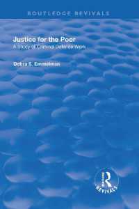 Justice for the Poor : A Study of Criminal Defence Work (Routledge Revivals)