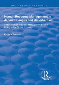 Human Resource Management in Japan : Changes and Uncertainties - a New Human Resource Management System Fitting to the Global Economy (Routledge Revivals)