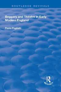Beggary and Theatre in Early Modern England (Routledge Revivals)