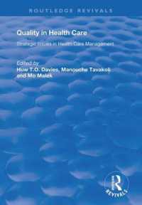 Quality in Health Care : Strategic Issues in Health Care Management (Routledge Revivals)