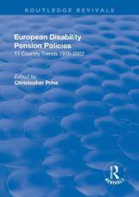 European Disability Pension Policies : 11 Country Trends 1970-2002 (Routledge Revivals)