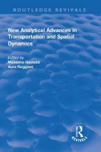 New Analytical Advances in Transportation and Spatial Dynamics (Routledge Revivals)