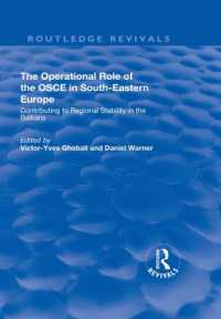 The Operational Role of the OSCE in South-Eastern Europe : Contributing to Regional Stability in the Balkans (Routledge Revivals)