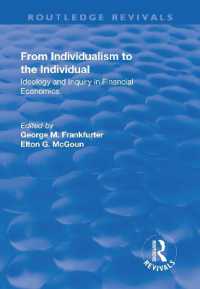 From Individualism to the Individual : Ideology and Inquiry in Financial Economics (Routledge Revivals)