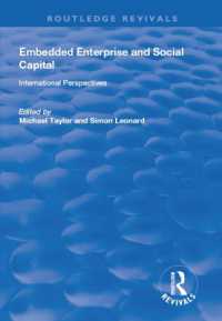 Embedded Enterprise and Social Capital : International Perspectives (Routledge Revivals)