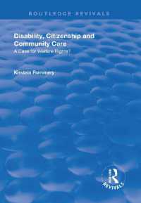 Disability, Citizenship and Community Care : A Case for Welfare Rights?