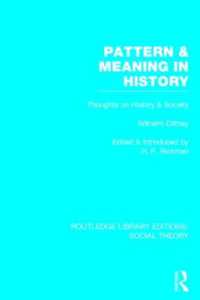 Pattern and Meaning in History (RLE Social Theory) : Wilhelm Dilthey's Thoughts on History and Society (Routledge Library Editions: Social Theory)