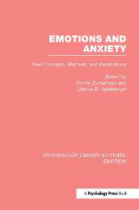 Emotions and Anxiety : New Concepts, Methods, and Applications (Psychology Library Editions: Emotion)