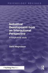 Individual Development from an Interactional Perspective (Psychology Revivals) : A Longitudinal Study (Psychology Revivals)