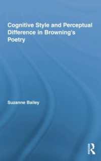 Cognitive Style and Perceptual Difference in Browning's Poetry (Studies in Major Literary Authors)
