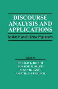 Discourse Analysis and Applications : Studies in Adult Clinical Populations