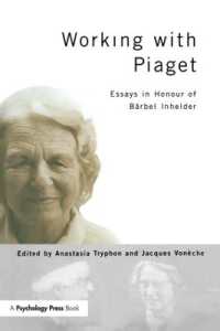 Working with Piaget : Essays in Honour of Barbel Inhelder