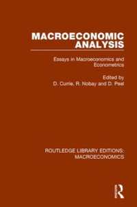 Macroeconomic Analysis : Essays in macroeconomics and econometrics (Routledge Library Editions: Macroeconomics)