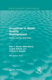 Incentives in Water Quality Management : France and the Ruhr Area (Routledge Revivals)